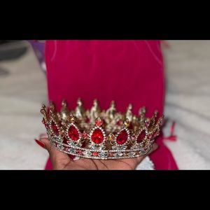 Red Rhinestone Crown/Tiara’s for women